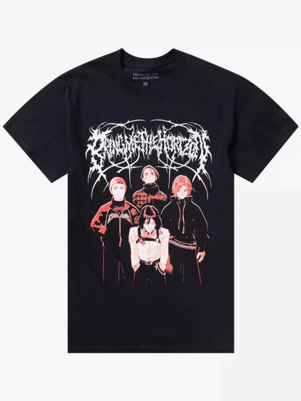 Bring Me The Horizon Anime Members Graphic Boyfriend Fit Juniors Shirt New S-2XL
